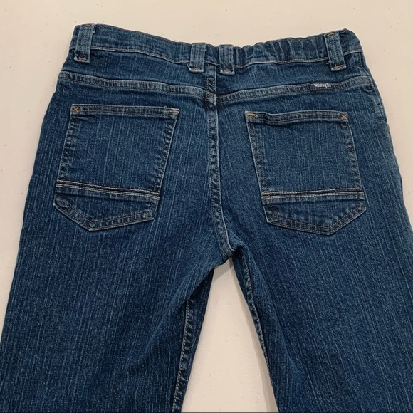 Wrangler 14 Husky Straight Fit Jeans Adjustable Waist Moonlight Blue - Picture 5 of 9